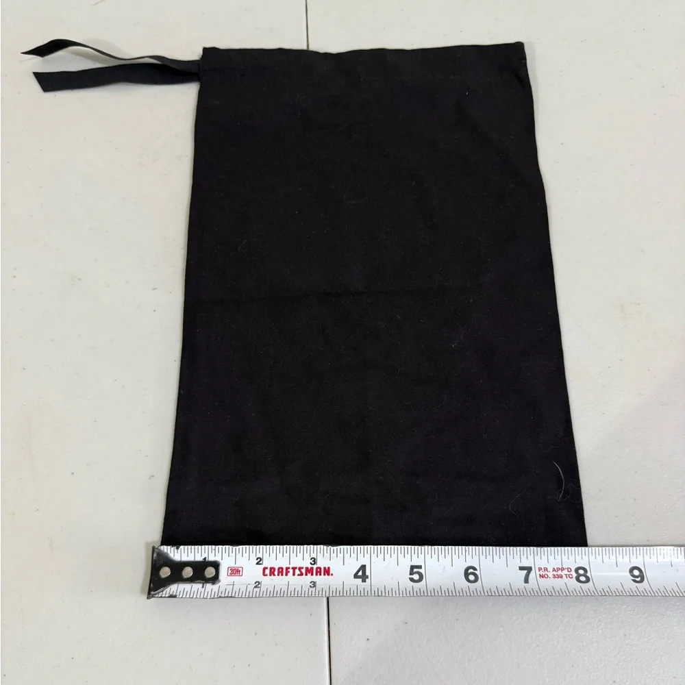 CHANEL Black Drawstring Dust Bag with White Logo